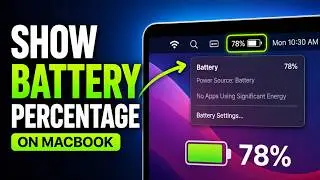 How to Show Battery Percentage on Macbook | Show Battery Percentage on Macbook in the Menu Bar