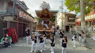 若宮八幡宮　蒲生若宮　春祭り　小屋到着後の鳴り物