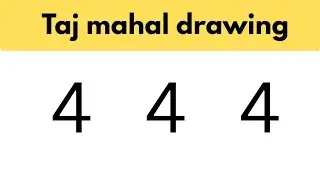 How to draw Taj Mahal with 444 || Drawing Taj Mahal with 444 || Draw Taj Mahal easy ||