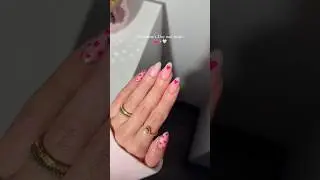 pink heart nails 💓💓#pinknails #heartnails #pinknail #heartnailart
