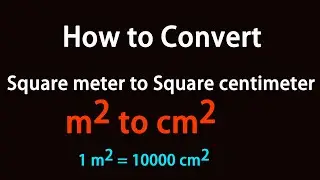 How to Convert Square meter to Square centimeter?