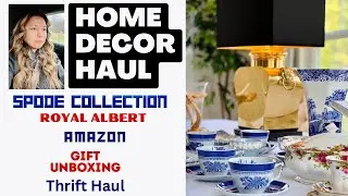 NEW* THRIFT WITH ME | AMAZON HAUL | SPODE PORCELAIN | THRIFT HAUL | ROYAL ALBERT | GIFT UNBOXING