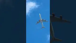 European cargo A340-600 G-ECLC circling the airport before landing #airbus #a340 #bournemouth