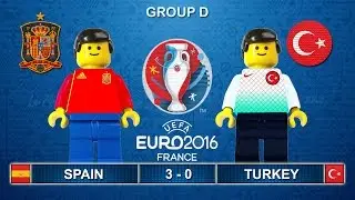 Euro 2016 - Spain vs Turkey 3-0 Lego Football Goals and Highlights ( Espa&ntilde;a - Turqu&iacute;a )