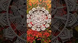 Mandala Flower in Circle / Boho Decor / Dream Catcher #macrame