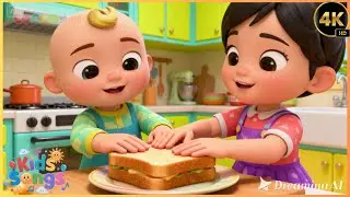 Kids Enjoy Sandwich Recipe 🍞🎶 | Fun Cocomelon Style Cooking Song for Kids