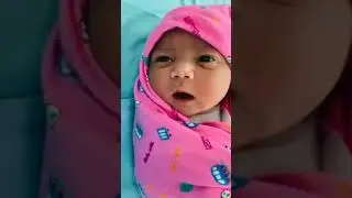 newborn baby after delivery cute little baby girl birth weight 4.035kg...