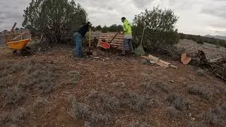 Preparing compost area
