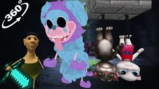 HAMOOD HABIBI Saving TALKING TOM & ANGELA from PJ PUG-A-PILLAR in Minecraft 360&deg;