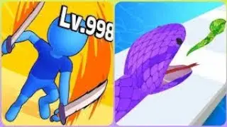 Solo leveling 998 vs snake rush 3D ❤❤🥗🥙💚Walkthrough Android IOS Gameplay GF501