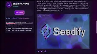 CRYPTO AIRDROP BEST 2023 | CLAIM 500$ Seedify.FUND TOKEN Seedify.FUND