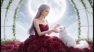 The Princess and a Persian Cat. Ai video #viralvideos #viralvideo #aivideo #videoshort #fashion