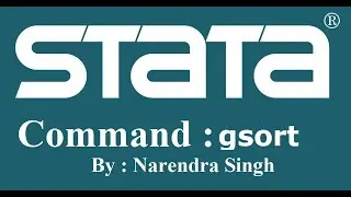 #StataTutorial : Sort in ascending and descending order in #STATA #StataForBeginners