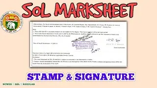 DU SOL | STAMP and SIGNATURE ON SOL MARKSHEET || College Updates by Vivek sir
