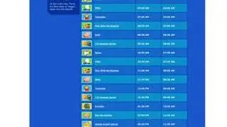 Noggin Schedule (Thursday, August 7, 2003)