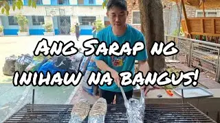 Pinag-ihaw kami ng Bangus para sa aming Tanghalian ( Nagsugba ng bangus na daku)