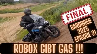 Letzter Tag auf Sardinien &ndash; RoBox fliegt & der Himmel &ouml;ffnet sich | Motorradreise #21