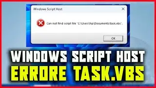 Windows Script Host Error | task.vbs - HOW TO RESOLVE ERROR ON PC | for HP #windows11