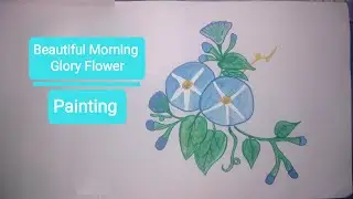 Painting of a beautiful Morning Glory Flower.