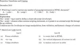 NTA UGC NET Computer Science Paper 2 Unit 3 Programming Languages and Computer Graphics June 2020 p1
