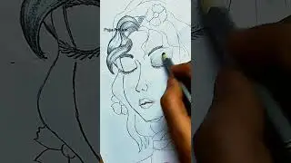 how to draw beautiful girl in winter/easy Pencil sketch/cute face drawing #winter #girldrwaing #cute