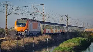 ONCF E-1409 assurant le TL 122 en vitesse vers Marrakesh + sifflet salutaire (4k30)