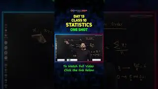 Statistics Detailed One Shot | Day 13 | Class 10 Maths Chapter 13 | Complete Revision #shorts #cbse