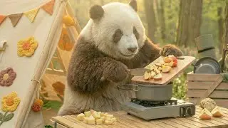 Healing Camping with  Panda vol.2丨4K丨 Relaxation Video 丨Cozy 丨Cook with panda