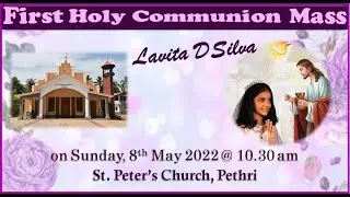 First holy communion Lavita Dsilva St. Peter Church Pethri Holy mass