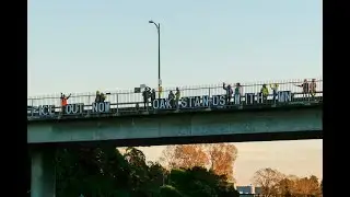 Bay Area overpass protests turn commutes into political statements