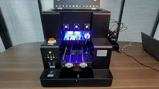 A4 UV flatbed printer XP600 printer head prints 6 bottles at the same time