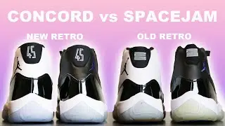Сравнение Concord и Space Jam Air Jordan 11