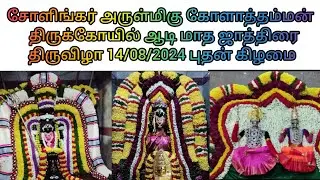 சோளிங்கர் அருள்மிகு கோளாத்தம்மன் ஜாத்திரை திருவிழா 14/08/2024 sholingur amman temple festival