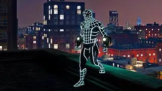 Spider-Man (PS4) - Fear Itself Suit Gameplay (Tron Costume)