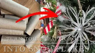 Turn Toilet Paper Rolls Into Beautiful Snowflake ❄️ Recycle DIY