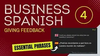4. Giving Feedback - Business Spanish - Essential Phrases