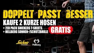 Kaufe 2 kurze Hosen und erhalte GRATIS ein 2er Pack T-Shirts + Schutzbrille