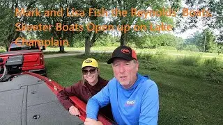 Mark and Lisa fish Lake Champlain, Practice day