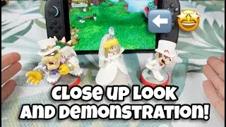 Обзор и демонстрация фигурок Amiibo Боузер и Пич из игры Super Mario Odyssey Wedding.
