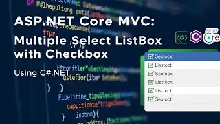 Asp Net Core MVC Multi Select ListBox with Checkbox Using C#.Net