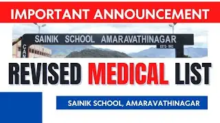 REVISED MEDICAL TEST LIST - SAINIK SCHOOL