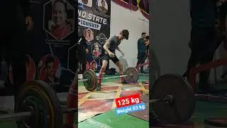 Deadlift 125 kg 🏋️&zwj;♂️ Sumo lift Weight 53 kg#shorts #workout #powerlifting #bodybuilding
