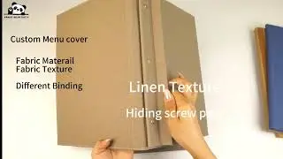 Fabric menu cover