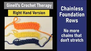 Chainless Foundation Rows (Right Hand) For Stretchy Crochet Bases