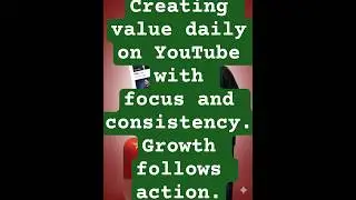 Creating value daily on YouTube with focus and consistency. Growth follows action.