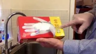 Window cleaning tips with gloves.