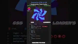 ⚡ Next Level CSS Loader Animation 😍 | Pure HTML & CSS Magic 💻 | ThinkCodeX 🚀 