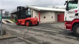 Linde H120D 12 ton Diesel forklift supplied by Advanced Material Handling Ltd