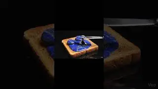 【ASMR🎵】🔪🍞💎💙Spread Melted Lapis Lazuli on Toast #aiasmr #aivideo #aiart #asmrsounds #satisfyingvideo