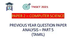 (Part 5) TNSET 2021 | Paper 2 Computer Science | PYQs on Flip flops (Tamil)